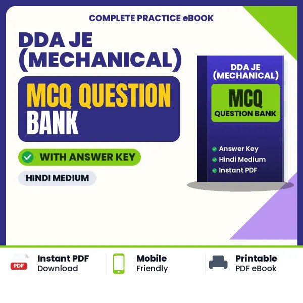 Best MCQ eBook for DDA JE (Mechanical) Exam in Hindi | Selected Questions with Answer Key