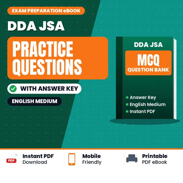 Best Digital Book for DDA JSA Exam in English | Latest Syllabus-Based Practice Questions