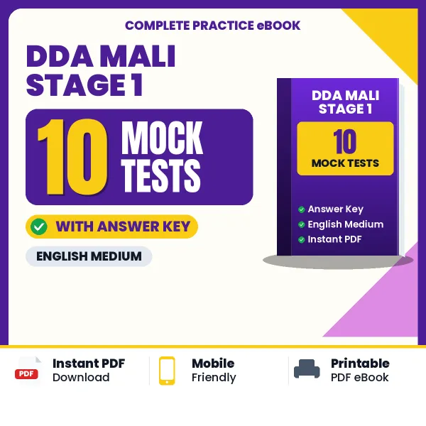 Boost Your DDA Mali Stage 1 Exam Score with 10 Mock Tests with Answer Key in English – PDF eBook