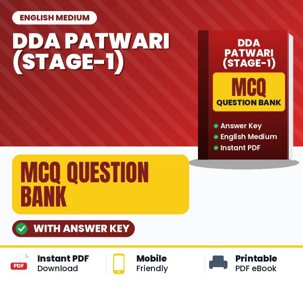 Crack DDA Patwari (Stage-1) Exam with This MCQ Practice Book PDF in English – Instant Download
