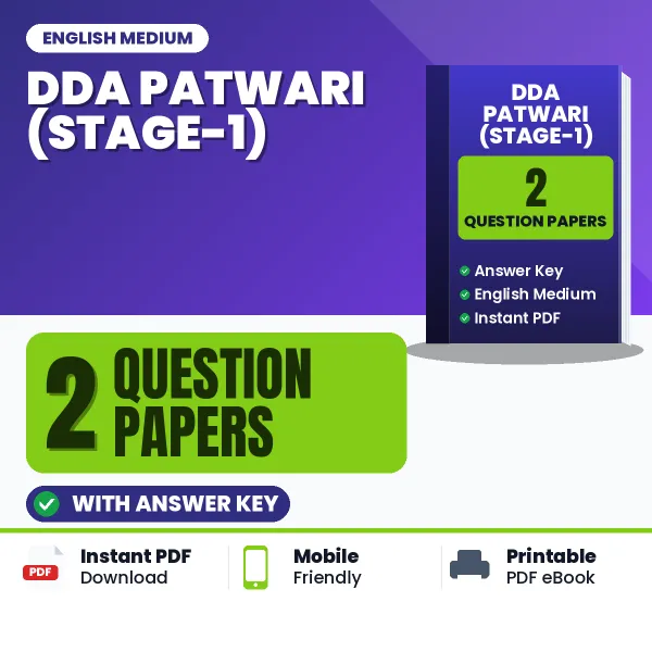 DDA Patwari (Stage-1) Exam Question Paper Series (English): 2 Exam-Like Question Papers with Answers