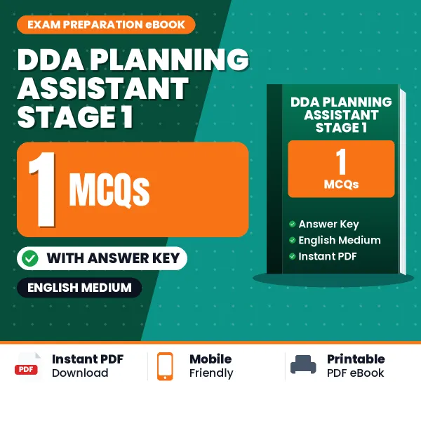 DDA Planning Assistant Stage 1 MCQ with Answer Key Book PDF in English – Exam-Oriented Objective Questions for Quick Revision