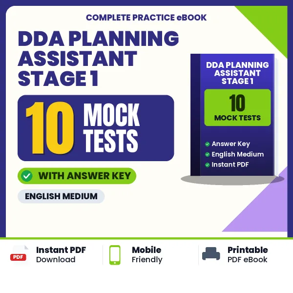 10 Mock Tests for DDA Planning Assistant Stage 1 Exam in English | Practice eBook with Answer Key – Instant PDF Download