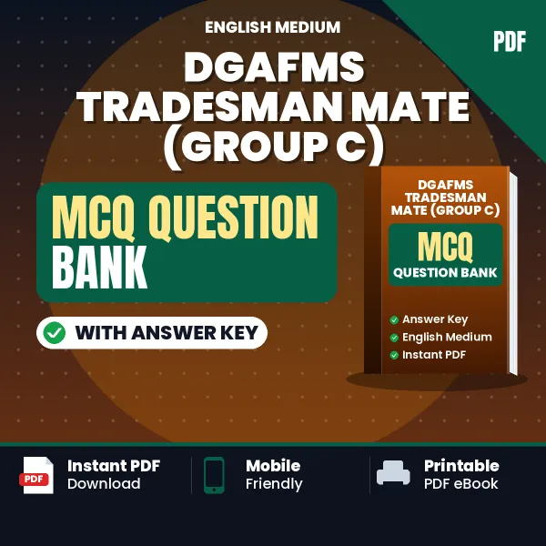 Crack DGAFMS Tradesman Mate (Group C) Exam with This MCQ Practice Book PDF in English – Instant Download