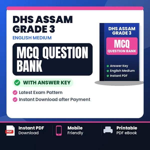 Crack DHS Assam Grade 3 Exam with This MCQ Practice Book PDF in English – Instant Download