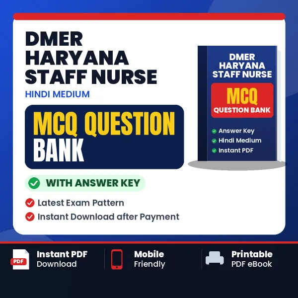 Prepare for DMER Haryana Staff Nurse Exam with Multiple Choice Questions & Answers PDF in Hindi