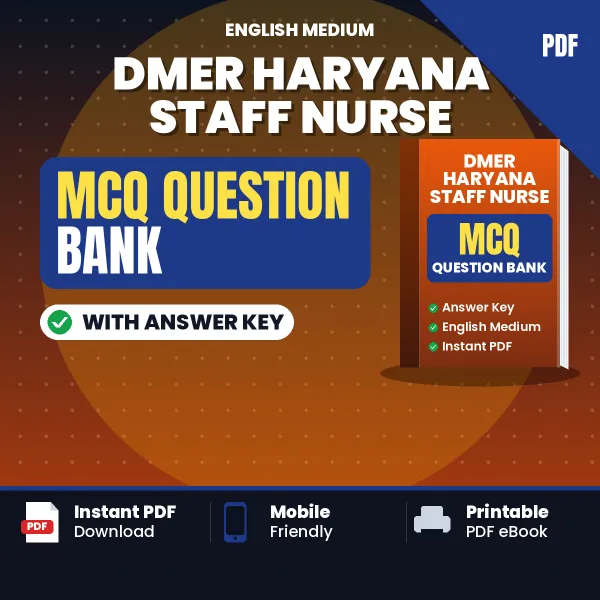 Crack DMER Haryana Staff Nurse Exam with This MCQ Practice Book PDF in English – Instant Download