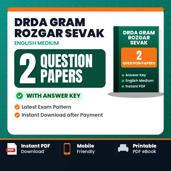 DRDA Gram Rozgar Sevak Exam Question Paper Series (English): 2 Exam-Like Question Papers with Answers