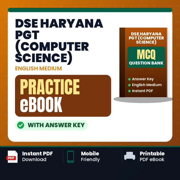 DSE Haryana PGT (Computer Science) Exam eBook PDF in English – Complete Practice Material for Smart Preparation