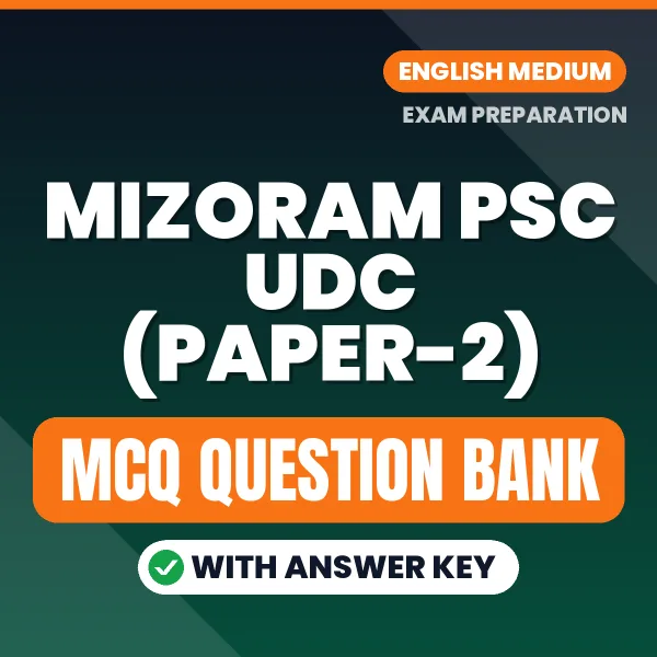 Crack Mizoram PSC UDC (Paper-2) Exam with This MCQ Practice Book PDF in English – Instant Download