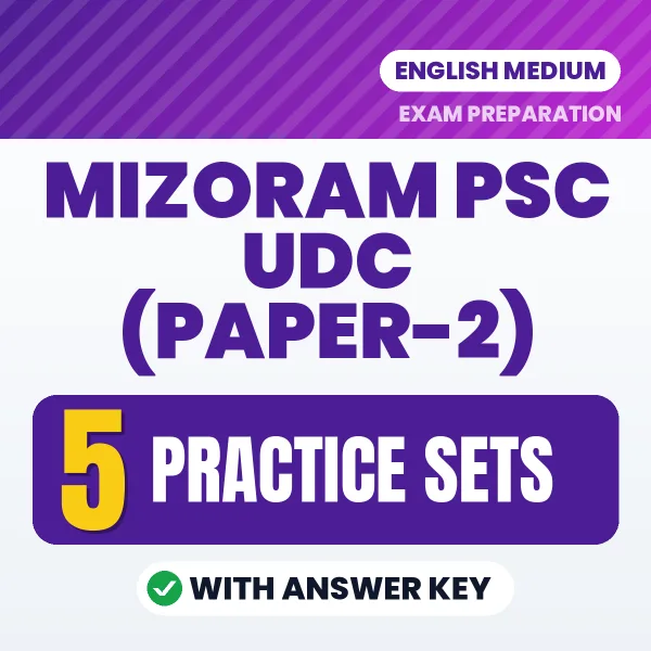Mizoram PSC UDC (Paper-2) Exam Practice Set Series (English): 5 Exam-Like Practice Sets with Answers