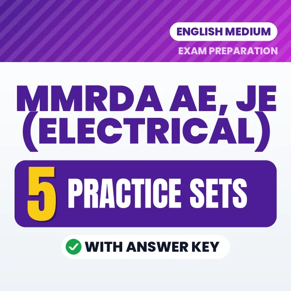 Latest Pattern MMRDA AE, JE (Electrical) Practice Set eBook in English – 5 Practice Sets with Answer Key for Self-Assessment