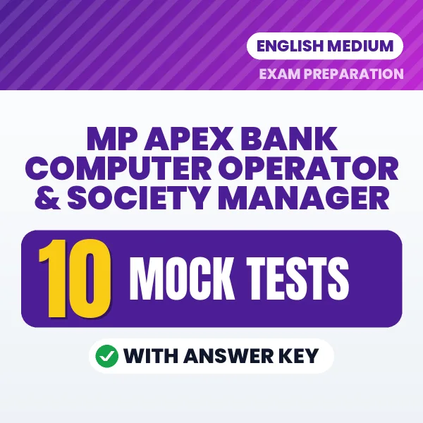 MP Apex Bank Computer Operator & Society Manager Mock Test PDF in English – 10 Full-Length Mock Tests with Answer Key