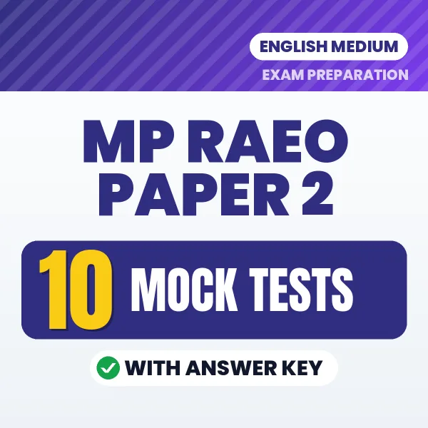 MP RAEO Paper 2 Mock Test PDF in English – 10 Full-Length Mock Tests with Answer Key