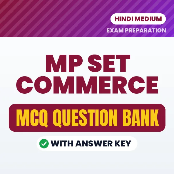 Best MCQ eBook for MP SET Commerce Exam in Hindi | Selected Questions with Answer Key