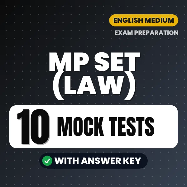 Practice for MP SET (Law) Exam at Home – 10 Mock Tests PDF in English with Answers