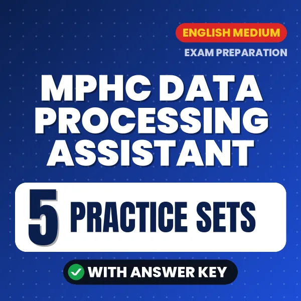 Latest Pattern MPHC Data Processing Assistant Practice Set eBook in English – 5 Practice Sets with Answer Key for Self-Assessment