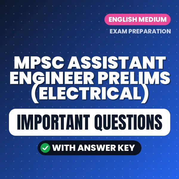Download MPSC Assistant Engineer Prelims (Electrical) Preparation Book PDF (English) with Important Questions & Answers