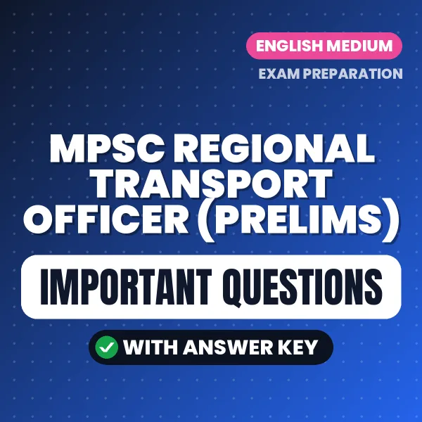 MPSC Regional Transport Officer (Prelims) Exam Guide PDF in English – Important Questions for Quick Revision
