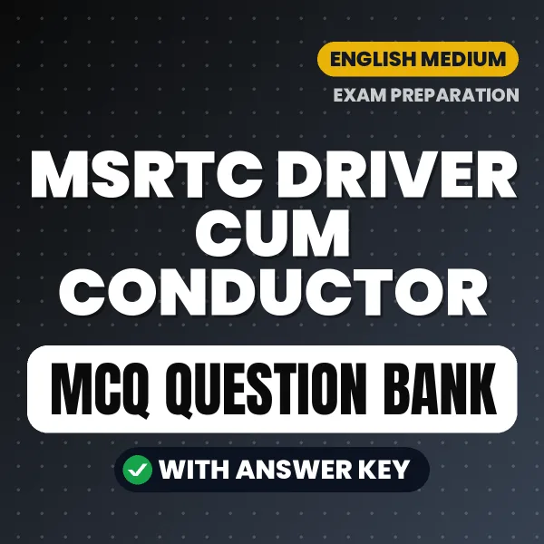 Best MCQ eBook for MSRTC DRIVER CUM CONDUCTOR Exam in English | Selected Questions with Answer Key