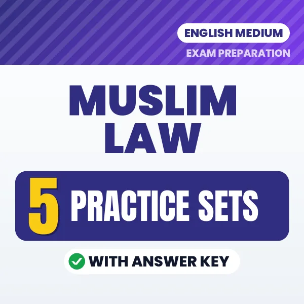 Boost Your Muslim Law Exam Score with 5 Practice Sets with Answer Key in English – PDF eBook