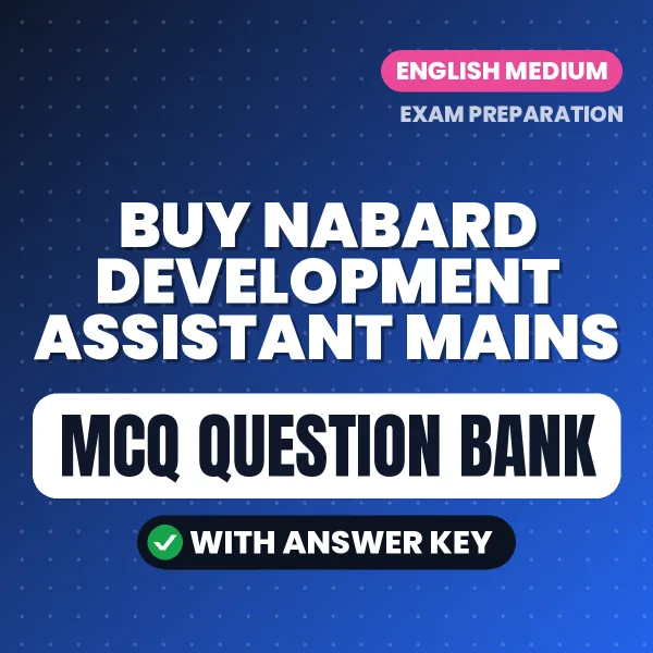 Buy NABARD DEVELOPMENT ASSISTANT MAINS Exam Objective Type Questions eBook in English – Latest Pattern MCQ Collection
