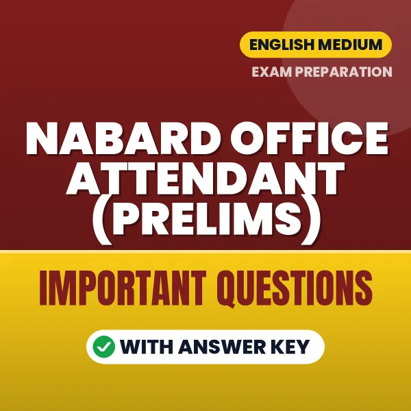 Download NABARD Office Attendant (Prelims) Preparation Book PDF (English) with Important Questions & Answers