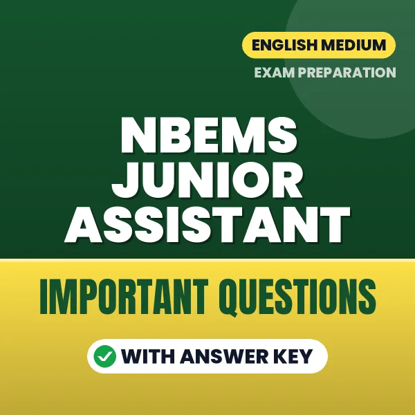 Download NBEMS Junior Assistant Preparation Book PDF (English) with Important Questions & Answers