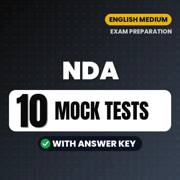 Latest Pattern NDA Mock Test eBook in English – 10 Mock Tests with Answer Key for Self-Assessment