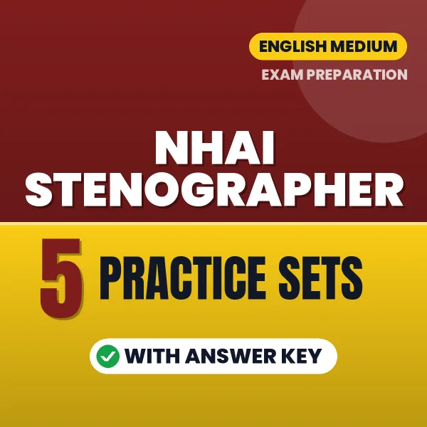 5 Practice Sets for NHAI Stenographer Exam in English | Practice eBook with Answer Key – Instant PDF Download