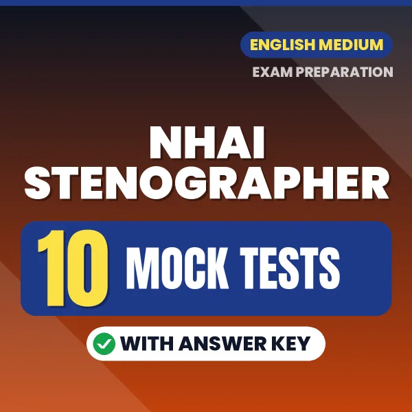 10 Mock Tests for NHAI Stenographer Exam in English | Practice eBook with Answer Key – Instant PDF Download