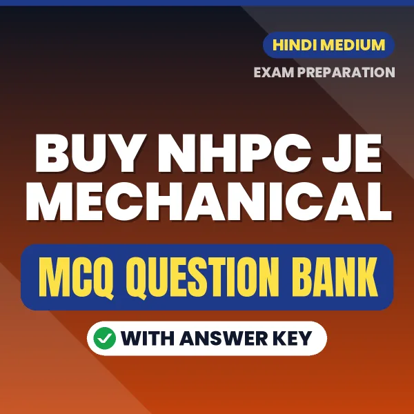 Buy NHPC JE Mechanical Exam Objective Type Questions eBook in Hindi – Latest Pattern MCQ Collection