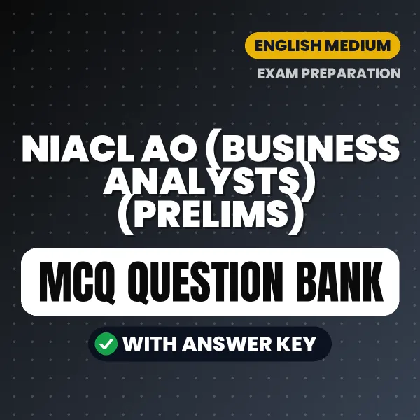 Crack NIACL AO (Business Analysts) (Prelims) Exam with This MCQ Practice Book PDF in English – Instant Download