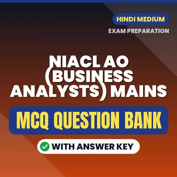 Crack NIACL AO (Business Analysts) Mains Exam with This MCQ Practice Book PDF in Hindi – Instant Download