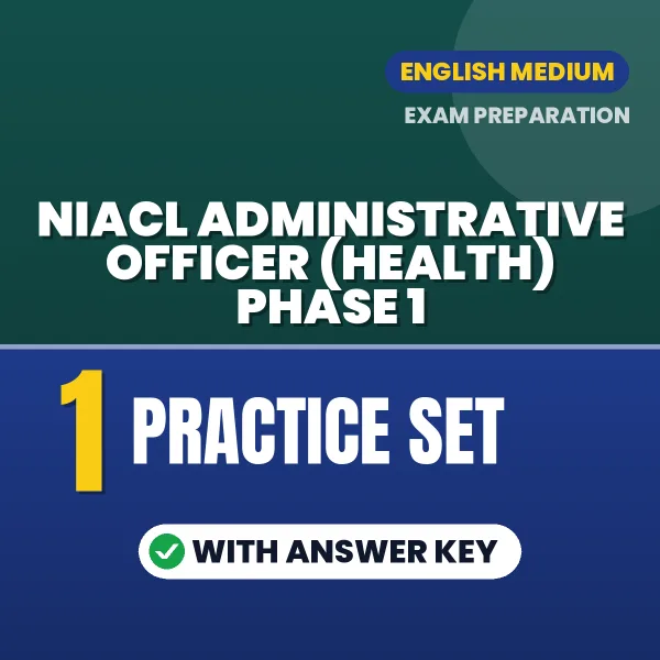 Download 5 NIACL Administrative Officer (Health) Phase 1 Practice Sets PDF (English) Based on the Latest Exam Pattern