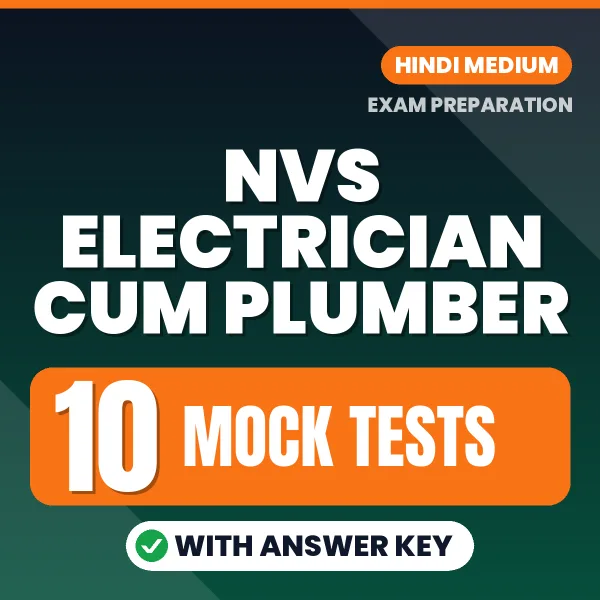 NVS Electrician Cum Plumber Exam Mock Test Series (Hindi): 10 Exam-Like Mock Tests with Answers