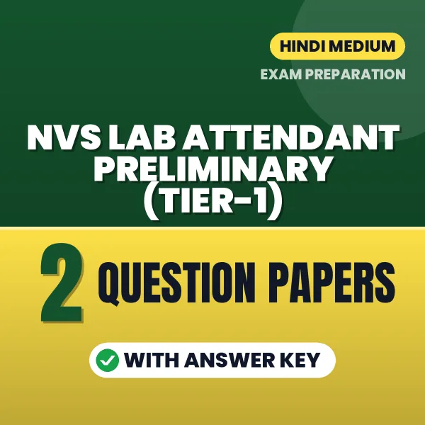 Test Your NVS Lab Attendant Preliminary (Tier-1) Exam Preparation – 2 Question Papers with Answer Key in PDF Format (Hindi)