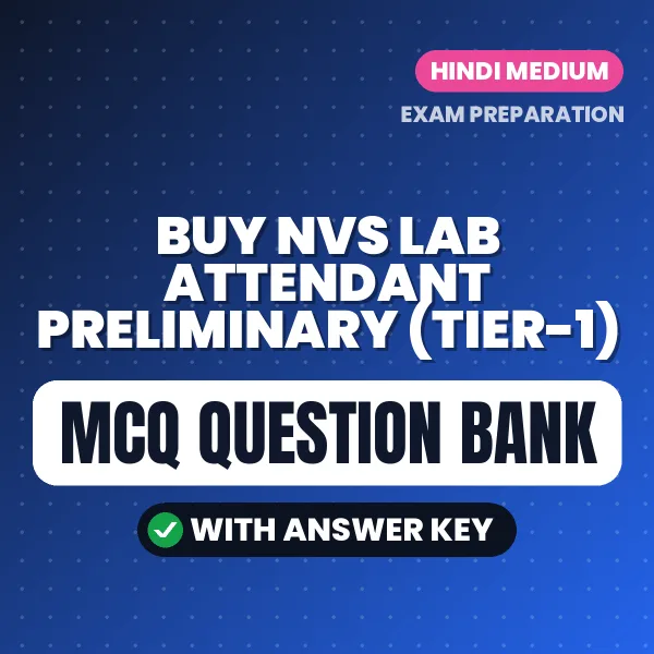 Buy NVS Lab Attendant Preliminary (Tier-1) Exam Objective Type Questions eBook in Hindi – Latest Pattern MCQ Collection