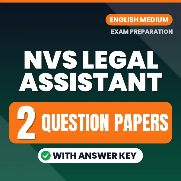 2 Question Papers for NVS Legal Assistant Exam in English | Practice eBook with Answer Key – Instant PDF Download