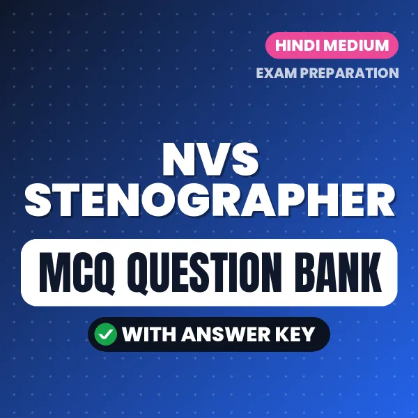 Best MCQ eBook for NVS Stenographer Exam in Hindi | Selected Questions with Answer Key