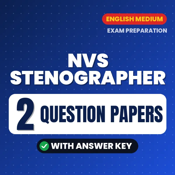 NVS Stenographer Question Paper PDF in English – 2 Full-Length Question Papers with Answer Key