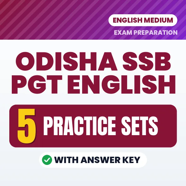 Latest Pattern Odisha SSB PGT English Practice Set eBook in English – 5 Practice Sets with Answer Key for Self-Assessment