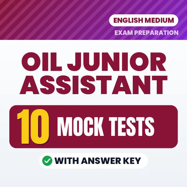 OIL Junior Assistant Mock Test PDF in English – 10 Full-Length Mock Tests with Answer Key