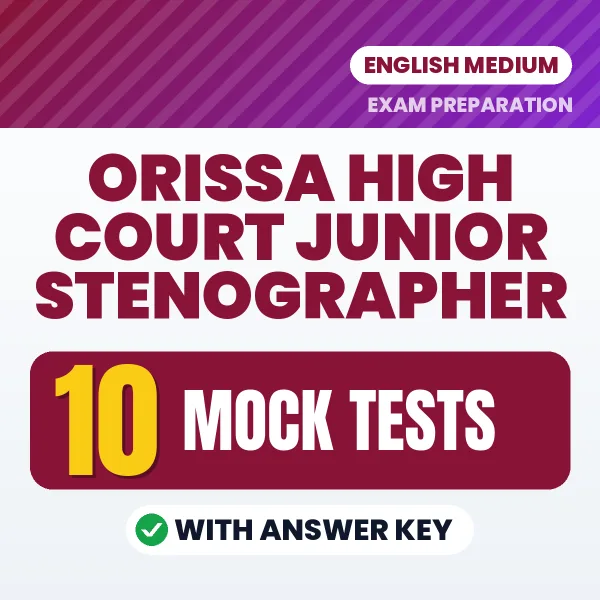 Practice for Orissa High Court Junior Stenographer Exam at Home – 10 Mock Tests PDF in English with Answers