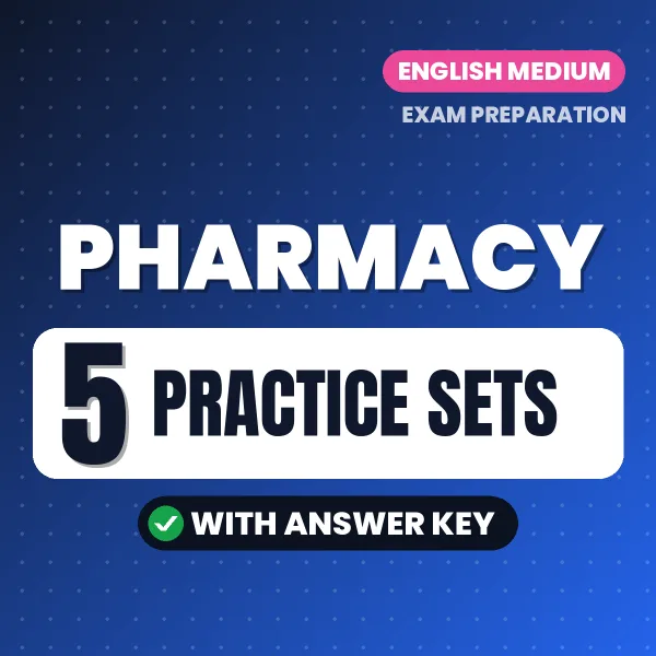5 Practice Sets for Pharmacy Exam in English | Practice eBook with Answer Key – Instant PDF Download