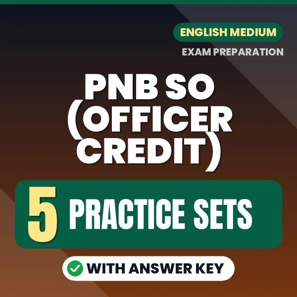 Download 5 PNB SO (Officer Credit) Practice Sets PDF (English) Based on the Latest Exam Pattern
