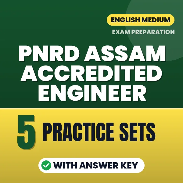 5 Practice Sets for PNRD Assam Accredited Engineer Exam in English | Practice eBook with Answer Key – Instant PDF Download