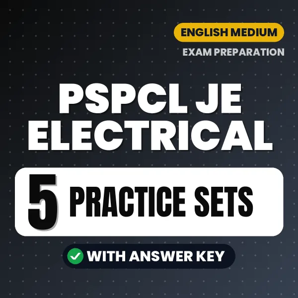 PSPCL JE Electrical Exam Practice Set Series (English): 5 Exam-Like Practice Sets with Answers
