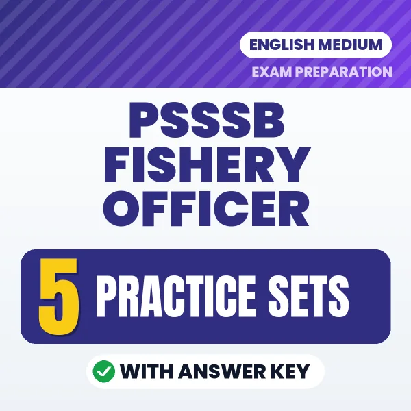 Latest Pattern PSSSB Fishery Officer Practice Set eBook in English – 5 Practice Sets with Answer Key for Self-Assessment