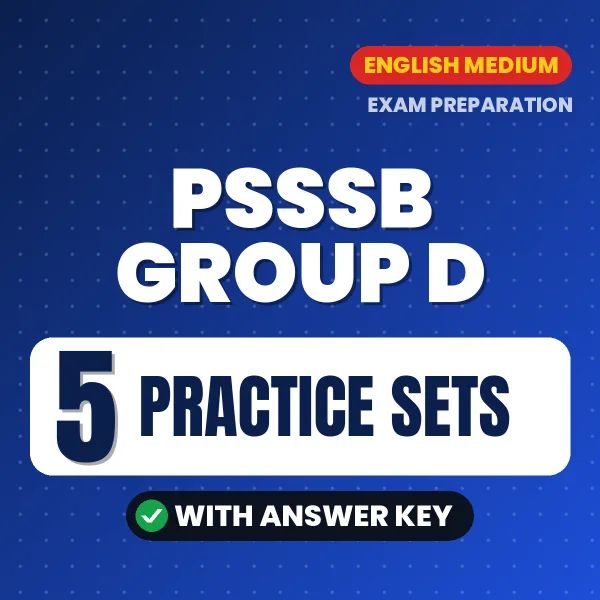 PSSSB Group D Exam Practice Set Series (English): 5 Exam-Like Practice Sets with Answers